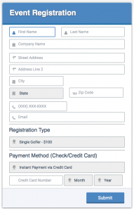 Golf Registration